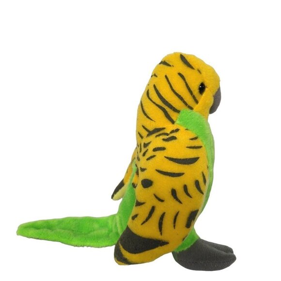 Fiesta Green Yellow Parakeet Bird Plush Stuffed Animal 6.5" - Picture 2 of 6